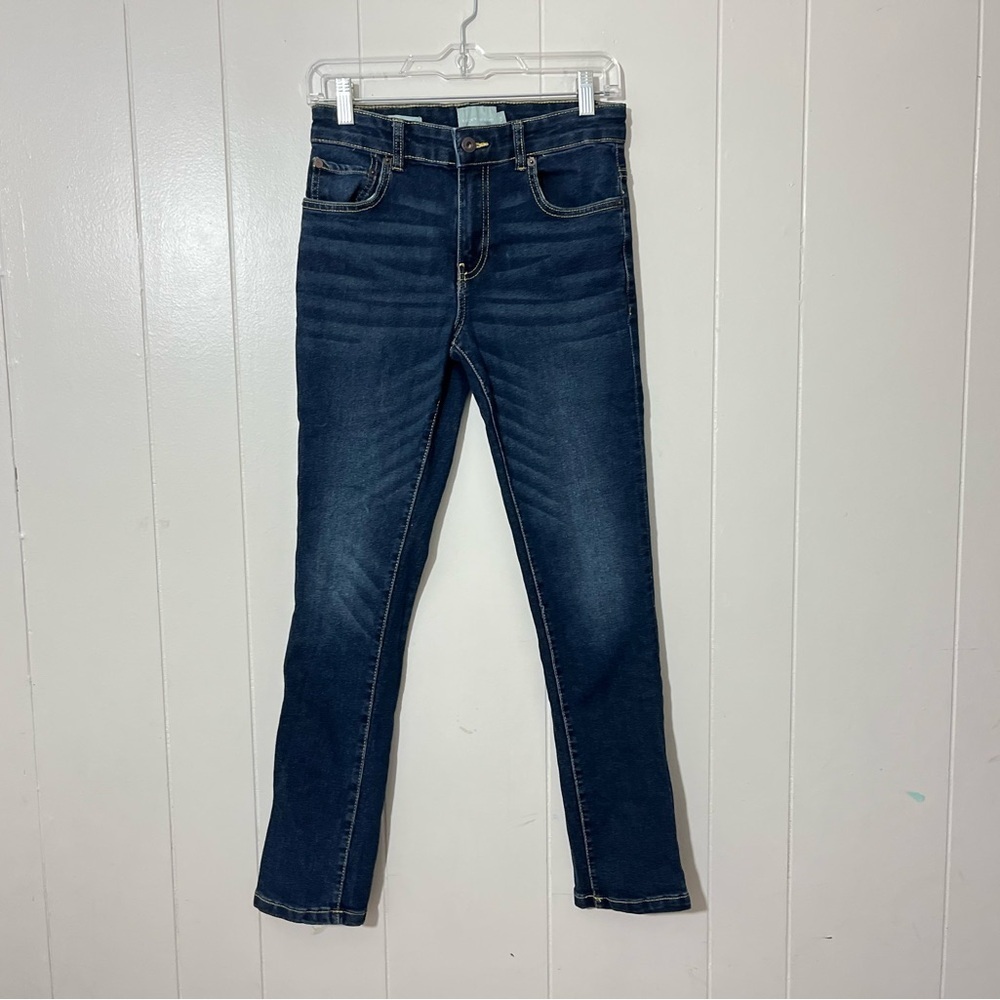 Lucky Brand Boys Authentic Skinny Jeans  Size 14 Adjustable Waist Blue Denim